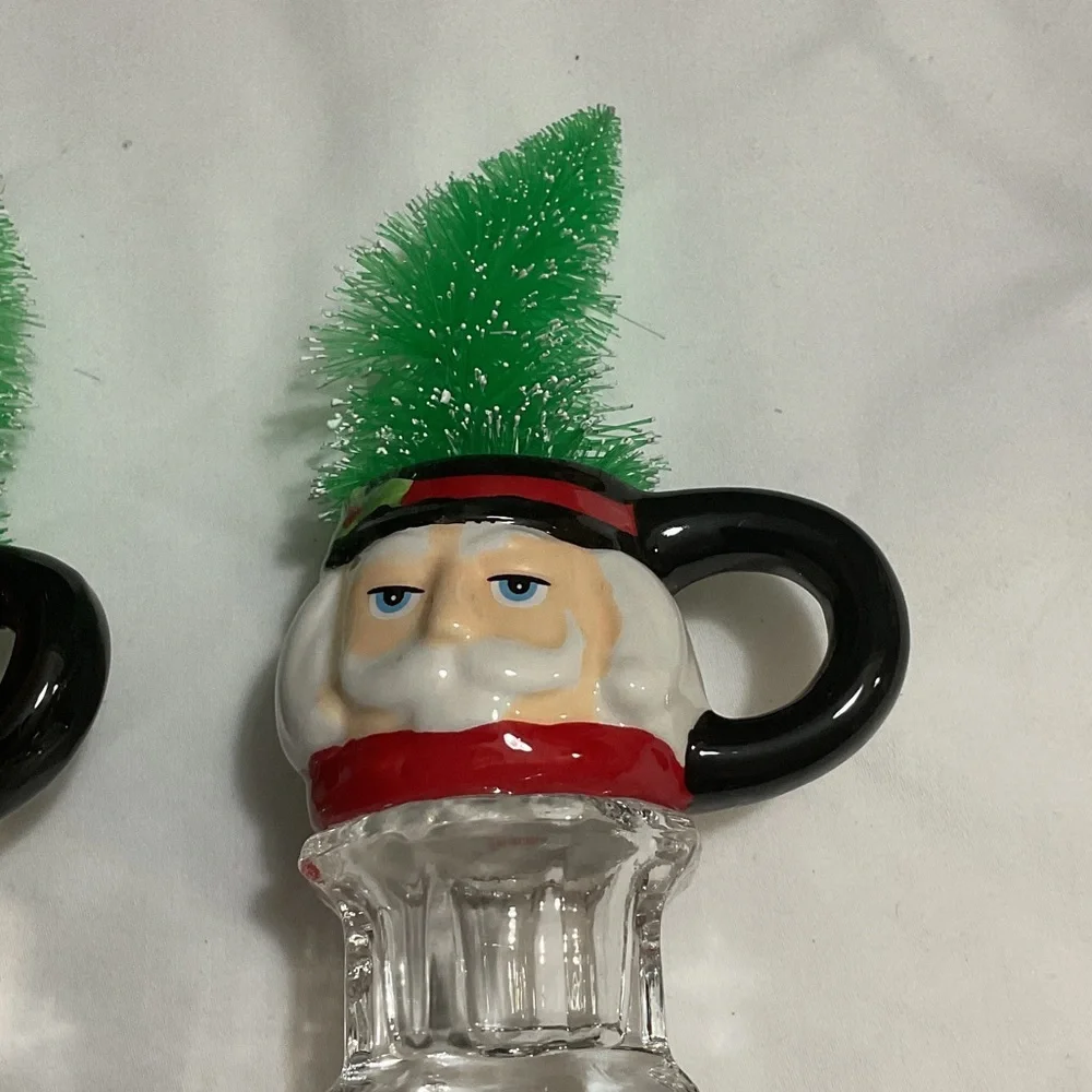 Festive Snowman and Santa Candle Holders